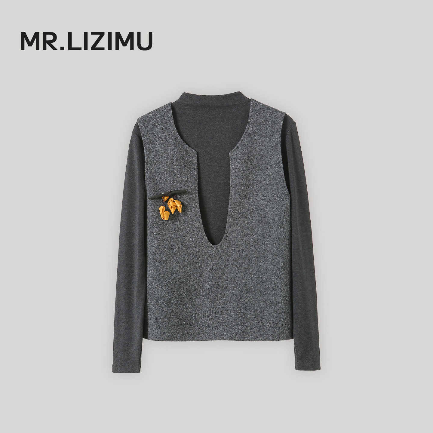 长袖打底T恤叠穿马甲一整套穿搭