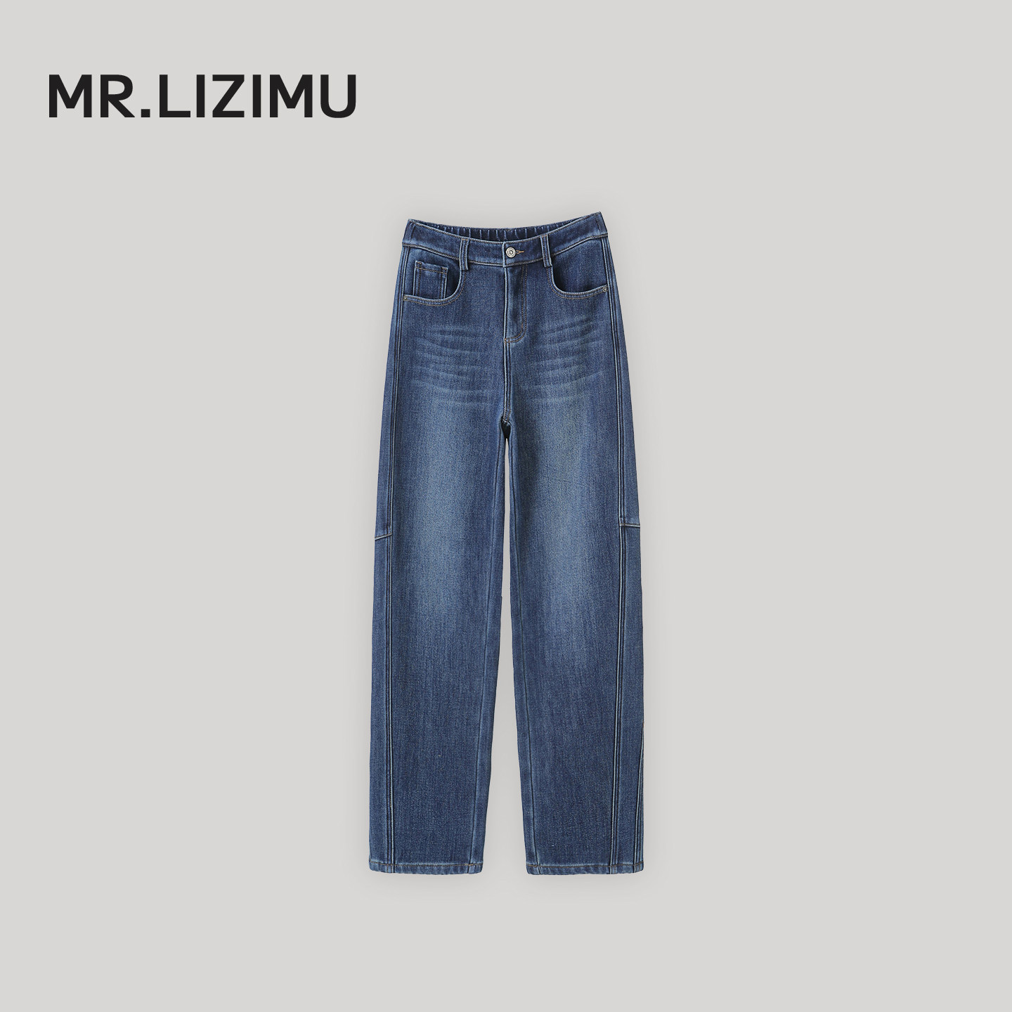 李子木先生直筒加绒牛仔裤女2025冬季新款高腰显瘦减龄百搭弯刀裤,女装/女士精品,牛仔裤,淘宝优惠券,粉丝福利购,淘宝优惠卷