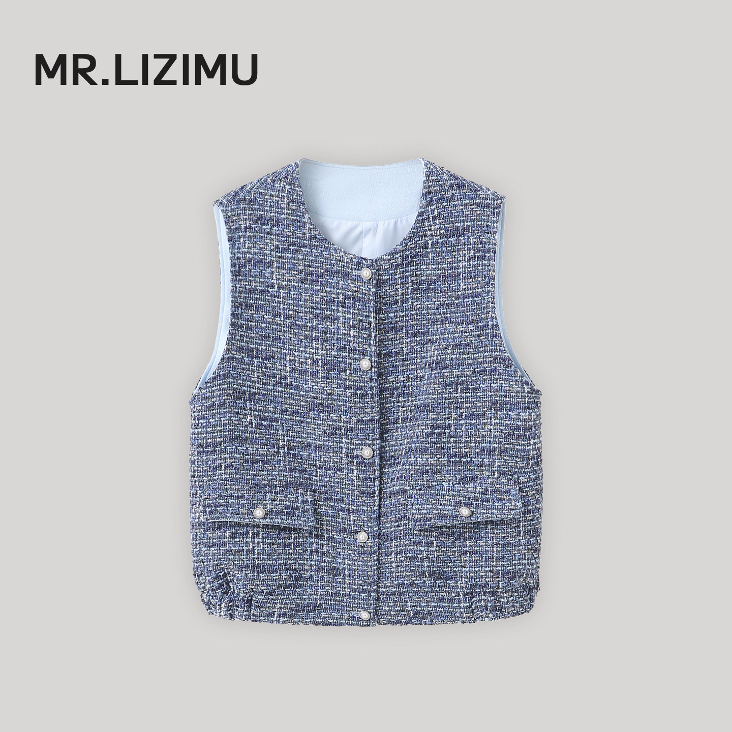 李子木先生休闲小香风粗花呢马甲女2026新款春装百搭无袖背心坎肩