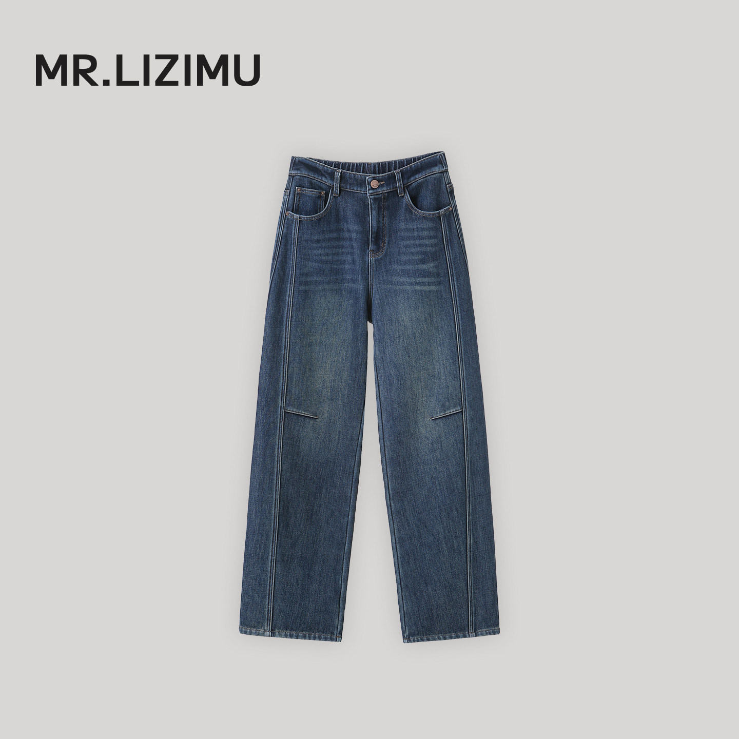 李子木先生秋冬加绒牛仔裤女2025新款加厚保暖休闲百搭弯刀直筒裤