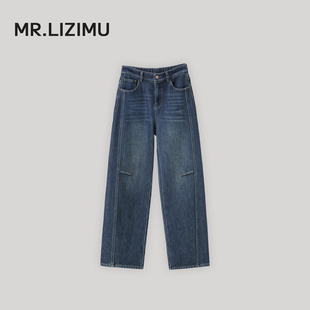 加厚保暖休闲百搭弯刀直筒裤 李子木先生秋冬加绒牛仔裤 女2025新款