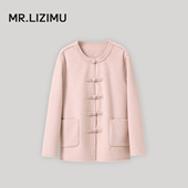 李子木先生春季 圆领国风减龄百搭上衣 小香风双面毛呢外套2026新款