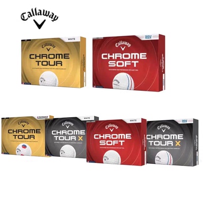 Callaway卡拉威高尔夫球26新CHROME系列小足球款三轨瞄准线远距离