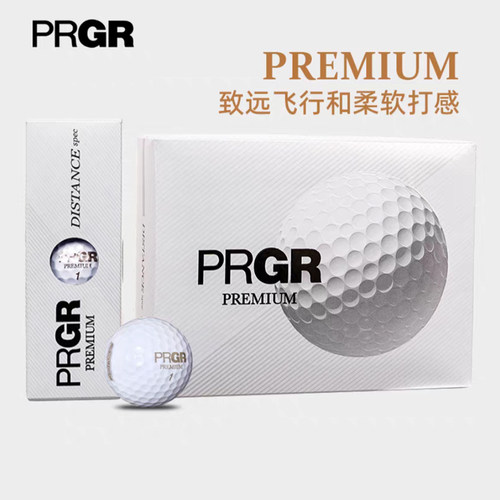 PRGR高尔夫球三层球PREMIUM系列软打感高初速远距离比赛用球