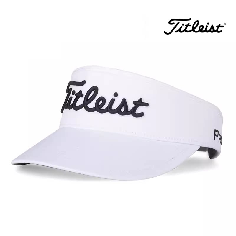 Titleist高尔夫球帽职业款男士防晒透气遮阳可调节定制无顶帽