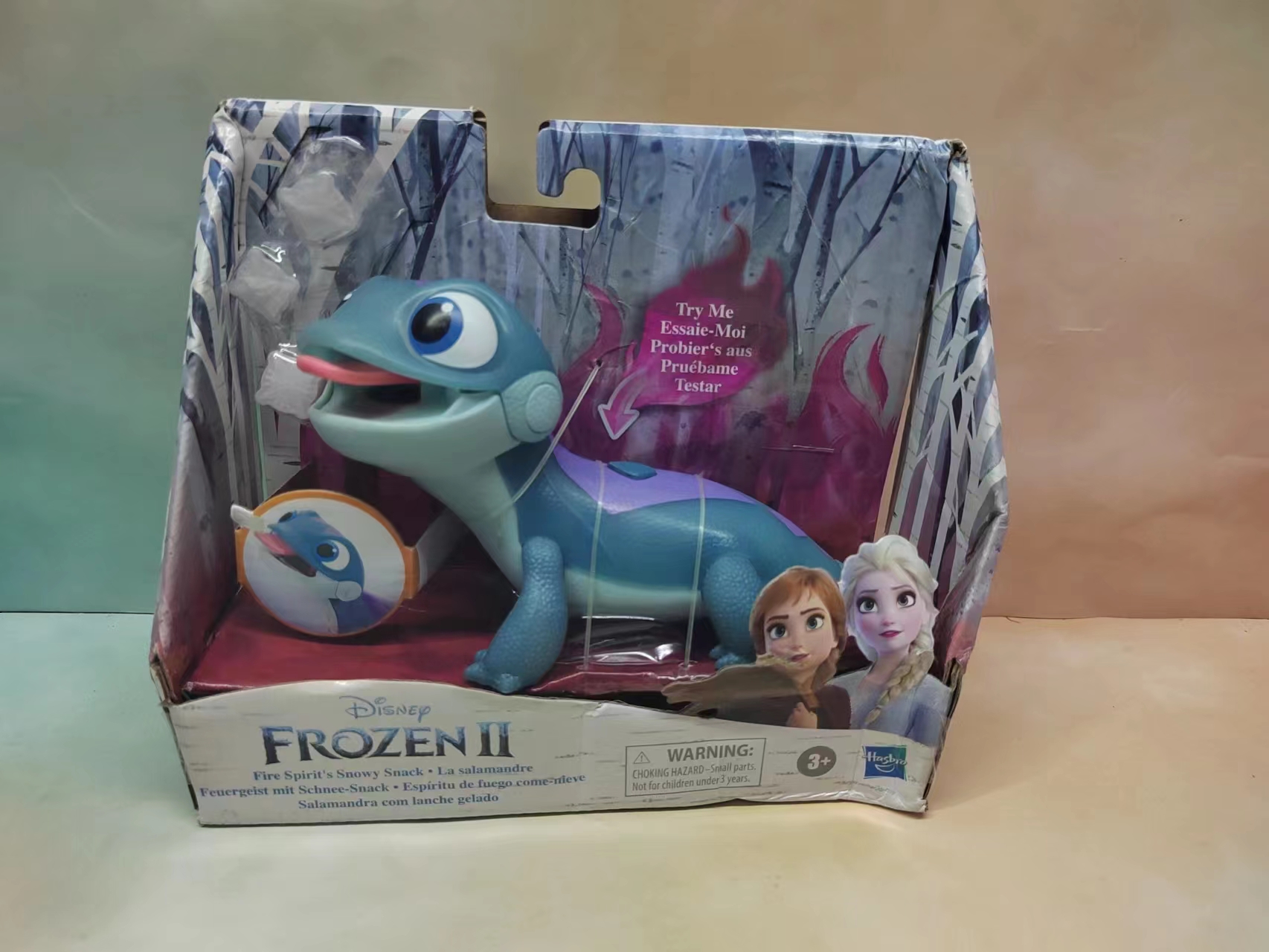 出口款盒子破损冰雪奇缘2火蜥蜴发光冰雪奇缘火精灵烈火布鲁尼