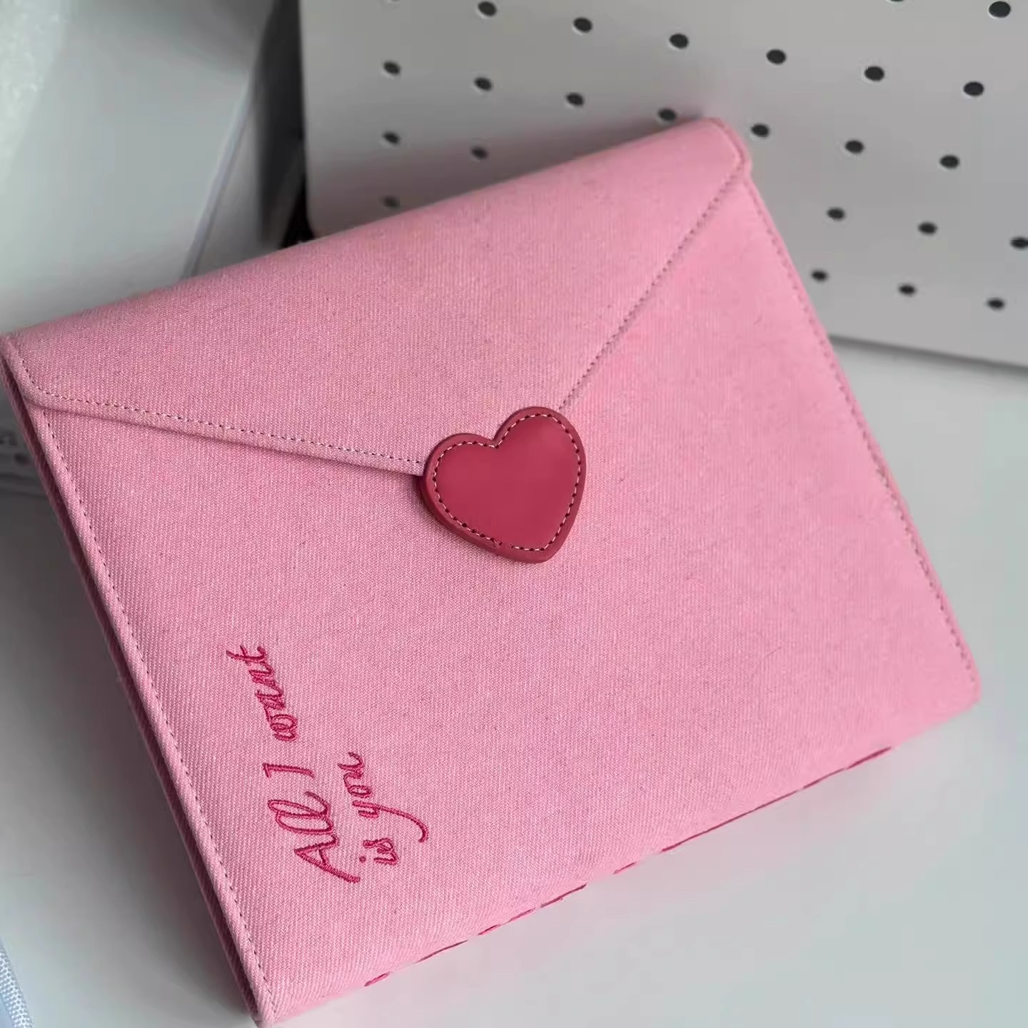 a5情书牛仔布艺四宫格活页卡册