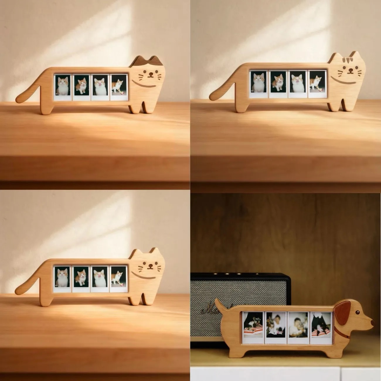 可爱小猫小狗木质相框记录四季照片相片框周边伴手礼装饰纪念礼物