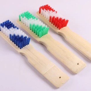 鞋刷子长柄竹木柄硬毛鞋刷满包邮日用百货两元店家居刷子长把鞋刷