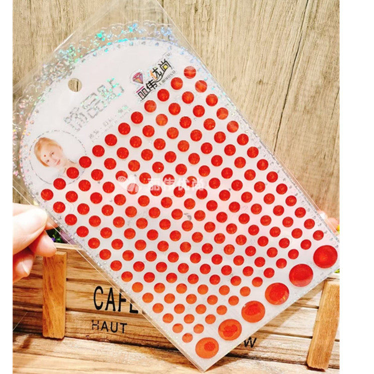 贴画美人痣卡通耳贴宝宝立体贴纸奖励贴新款红色彩色混搭形状滴胶