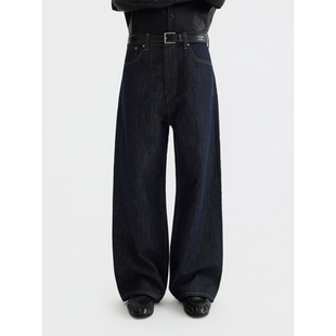 和纸混纺巴黎扣直筒原色牛仔裤 JEANS PAPER PURE2