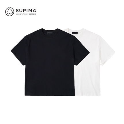 PURE2 SUPIMA BOXY TEE 进口高支长绒匹马棉圆领短袖T恤
