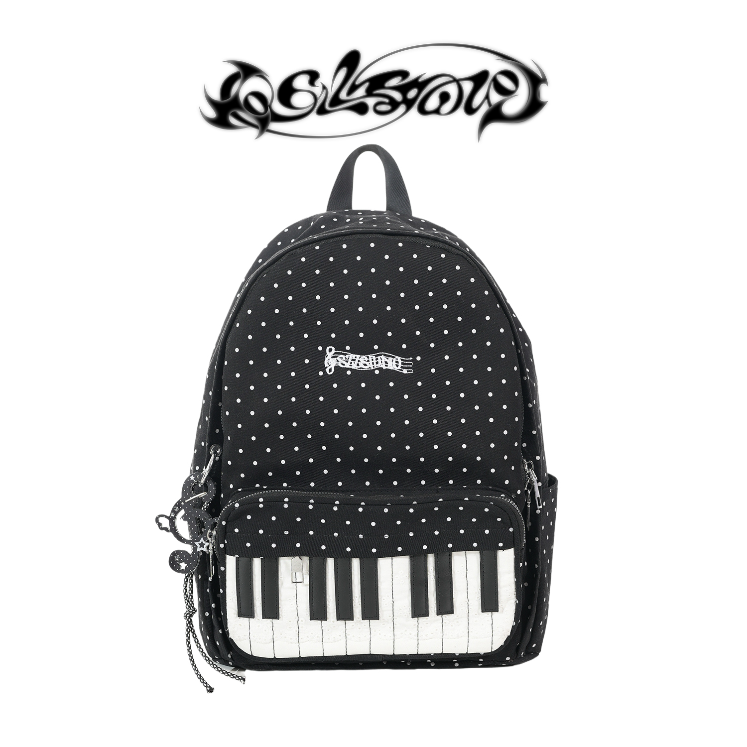 uustudio小众原创设计琴键波点百搭轻亚比双肩背大容量学生书包潮