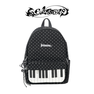 uustudio小众原创设计琴键波点百搭轻亚比双肩背大容量学生书包潮