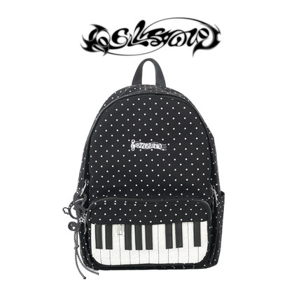 uustudio小众原创设计琴键波点百搭轻亚比双肩背大容量学生书包潮