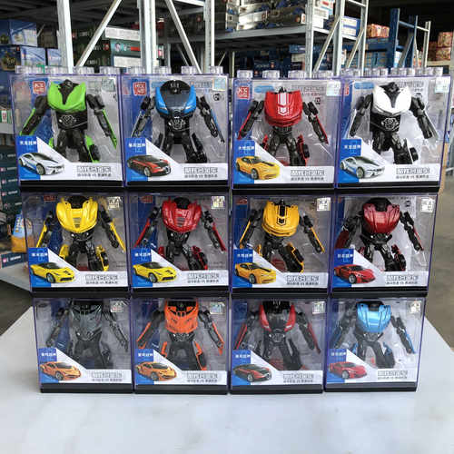 酷炫合金变形机器人金刚车模