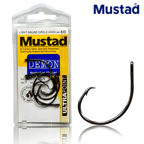 Mustad海钓有倒刺钩鲟鱼青鱼黑鱼