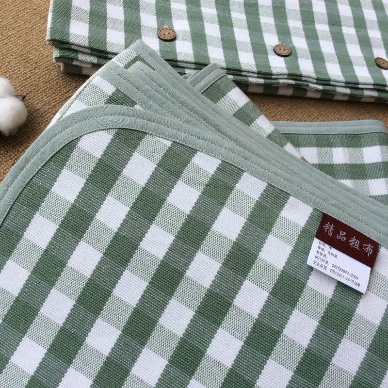 精品纯棉加厚老粗布凉席床单空调席单件亚麻双人全棉折叠席子夏季