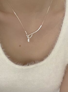 珍珠项链ins风s925纯银锁骨链女