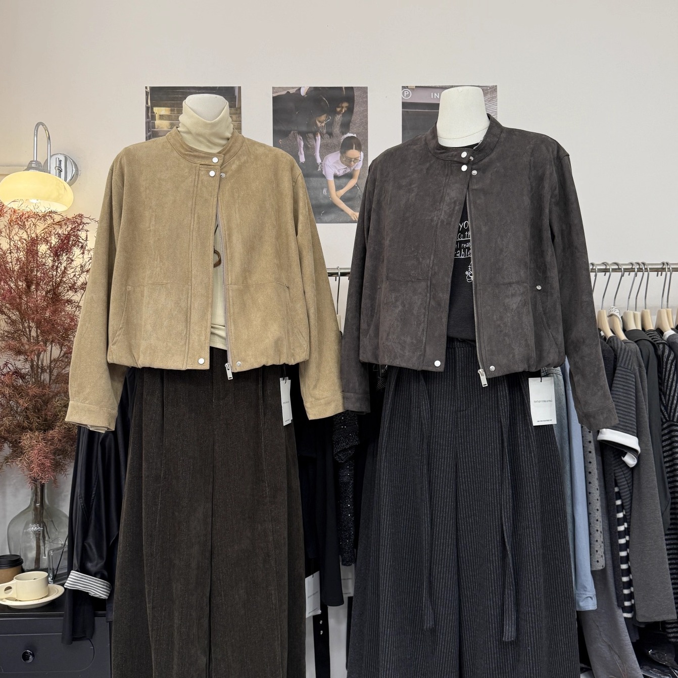 韩系立领鹿皮绒外套女个性百搭款