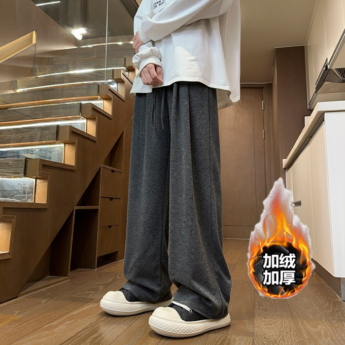 美式潮牌加绒糯米卫裤男装