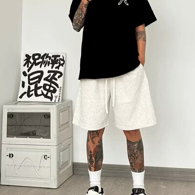 美式潮牌重磅宽松短裤男