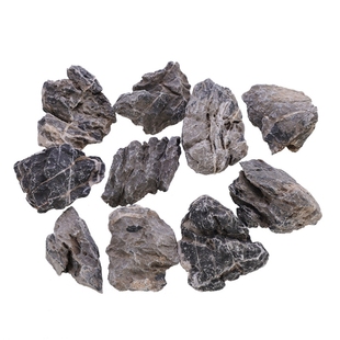 天然溪流石片青龙石片页岩片乌龟晒爬台微景观鱼缸假山造景材料石