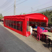 折叠收缩户外帐篷夜宵篷工厂仓储活动推拉伸缩蓬大型移动电动雨u.