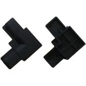 铝合金纱窗拐角老式 弹簧扇纱窗通用直角配件 塑钢内置白色塑料角码