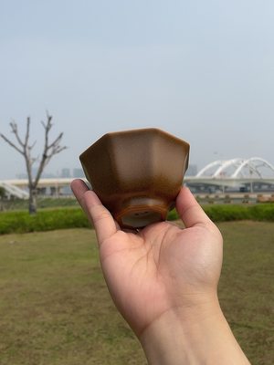 谢小金茶叶末广泉杯景德镇汝窑手工单色主人杯品茗杯陶瓷茶具茶器