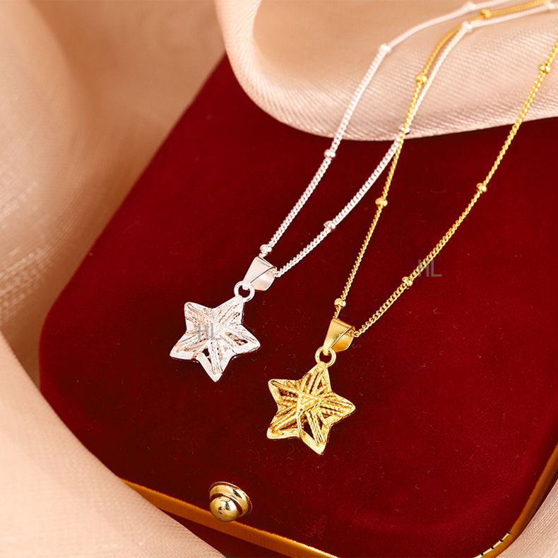 S999足银星星项链女款小众设计感吊坠2025年新款七夕礼物送女友
