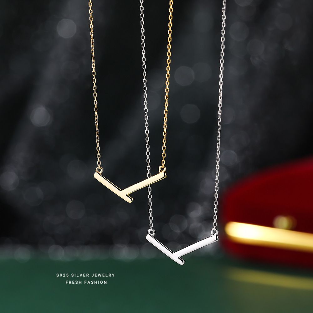 s925纯银几何V形 项链女极简不规则设计轻奢小众高级感锁骨链