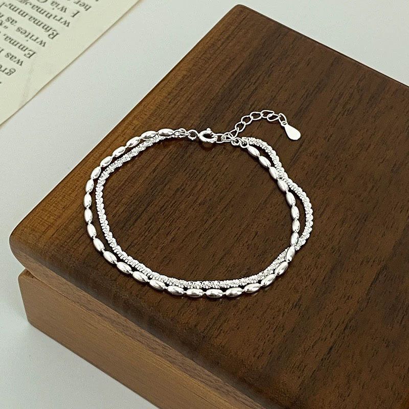 璀璨星河s925纯银满天星米粒手链波光粼粼双层手串高级设计感手饰