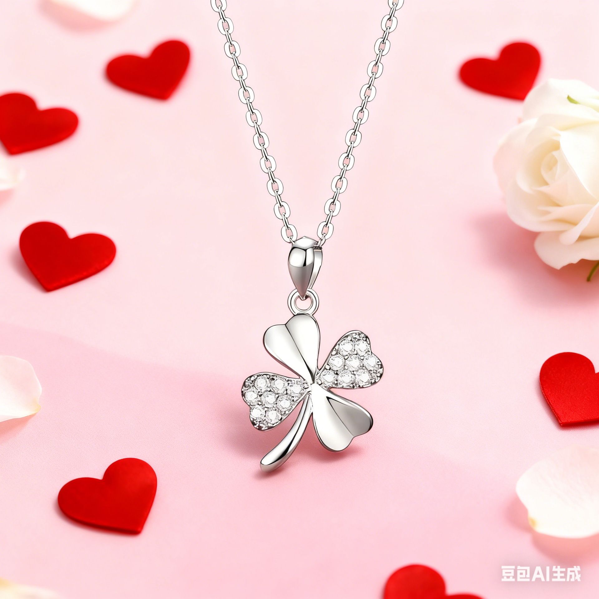 S925银四叶草项链女 轻奢高级感小众时尚秋冬纯银气质幸运锁骨链