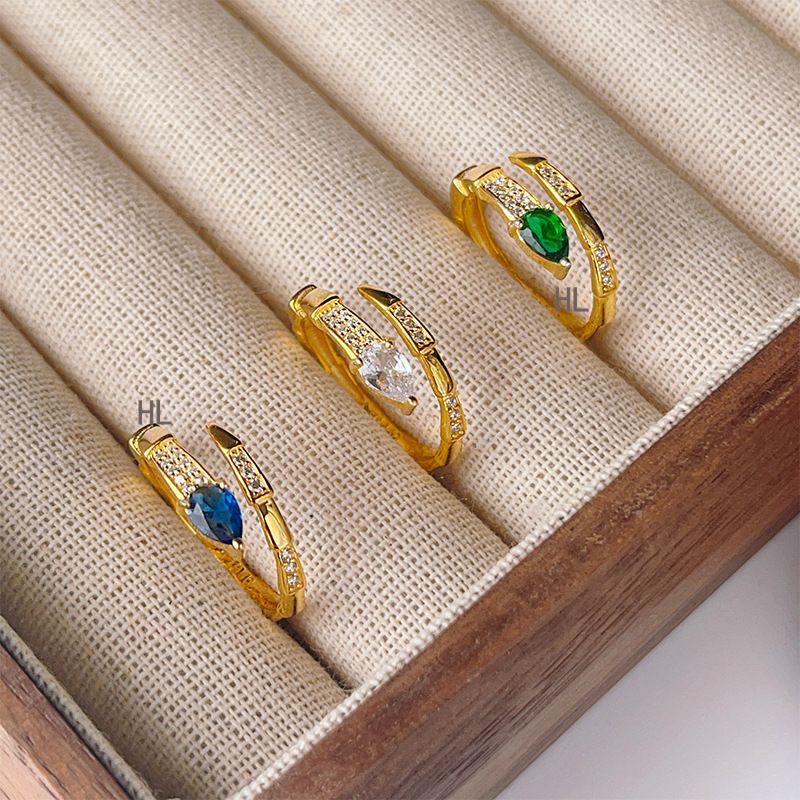 热卖925纯银蛇形开口戒指女轻奢高级感个性冷淡风指环饰品