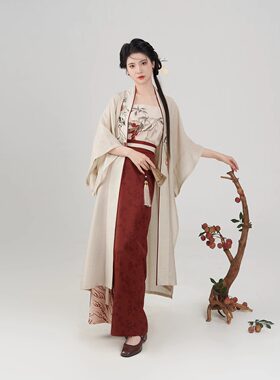 出租改良款宋制长衫抹胸旋裙汉服