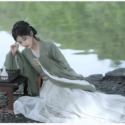 汉服租赁魏晋风夏秋女款薄纱仙气飘逸元旦相亲走秀运动会入场开幕