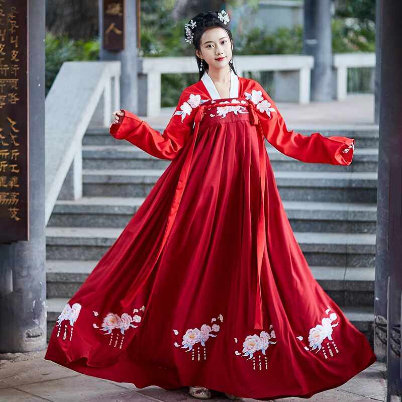 出租汉服女超仙秋冬齐胸襦裙中国风大袖衫六米摆重工刺绣女款汉服