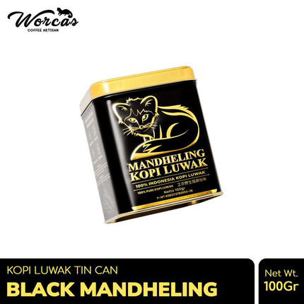 印尼WORCAS咖啡MANDHELING KOPI LUWAK TIN CAN
