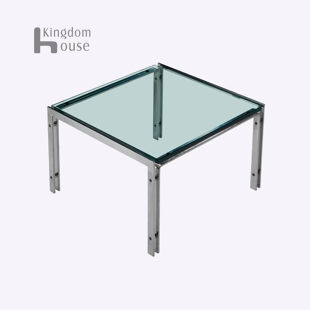 Horst square coffee table北欧经典设计师不锈钢玻璃方形茶几