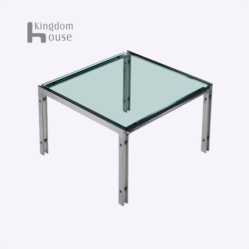 Horst square coffee table北欧经典设计师不锈钢玻璃方形茶几