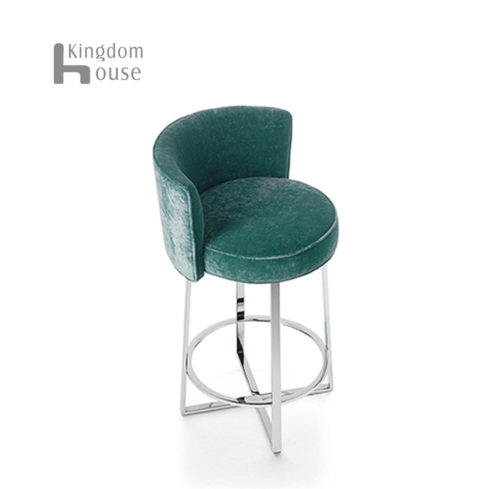 Fashion Affair  Counter Stool 北欧时尚吧椅家用靠背不锈钢高脚 - 实物图
