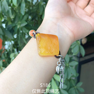 二姐家珠宝定制手工精编绳艺琥珀蜜蜡女天然藏风手饰手链手牌手镯