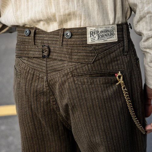 绝版暗影矿工裤泥染胡椒盐条纹