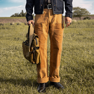 美式 男直筒重磅井下休闲裤 帆布裤 裤 复刻Freewheelers 子工装 红风