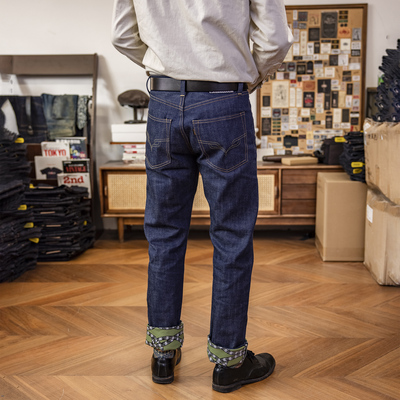 红风蛇年限定 美式牛仔裤男直筒赤耳丹宁14OZ原牛710版型工装长裤