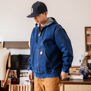 复古工装 红风 工装 男底特律J08美式 宽松咔哈特夹克 牛仔外套春秋季