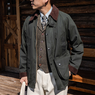 外套复刻BBR 红风 油蜡夹克男开春风衣工装 复古猎装 Ashby 英式