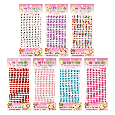 坚洲3D立体贴钻贴纸款式颜色精美