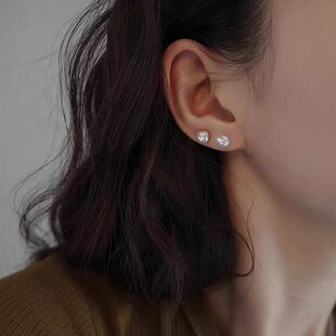 天然巴洛克异形淡水珍珠耳环女士s952银针不规则耳饰高级感耳钉潮